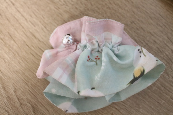 しまえながのシュシュタイプハンドメイド首輪